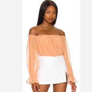 ⬇️ SHIPPING Revolve 1.State Off the Shoulder Chiffon Top